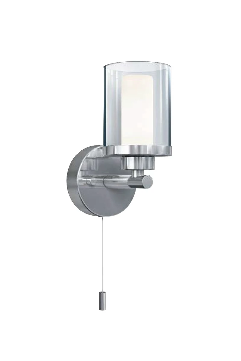   
                        
                        Светильник для ванной NOWODVORSKI (Польша) 37543    
                         в стиле Хай-тек.  
                        Тип источника света: светодиодная лампа, сменная.                                                 Цвета плафонов и подвесок: Прозрачный.                         Материал: Стекло.                          фото 1