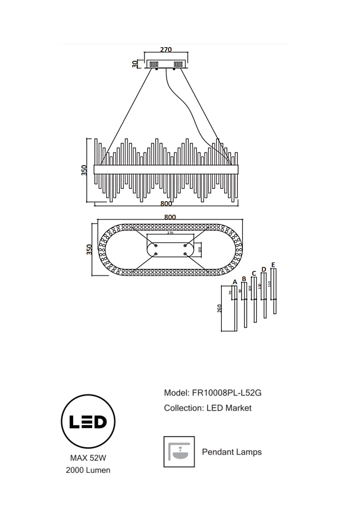   
                        Люстра FREYA (Німеччина) 38058    
                         у стилі Модерн.  
                        Тип джерела світла: вбудований led-модуль, незмінний.                         Форма: Овал.                         Кольори плафонів і підвісок: Прозорий.                         Матеріал: Скло.                          фото 6