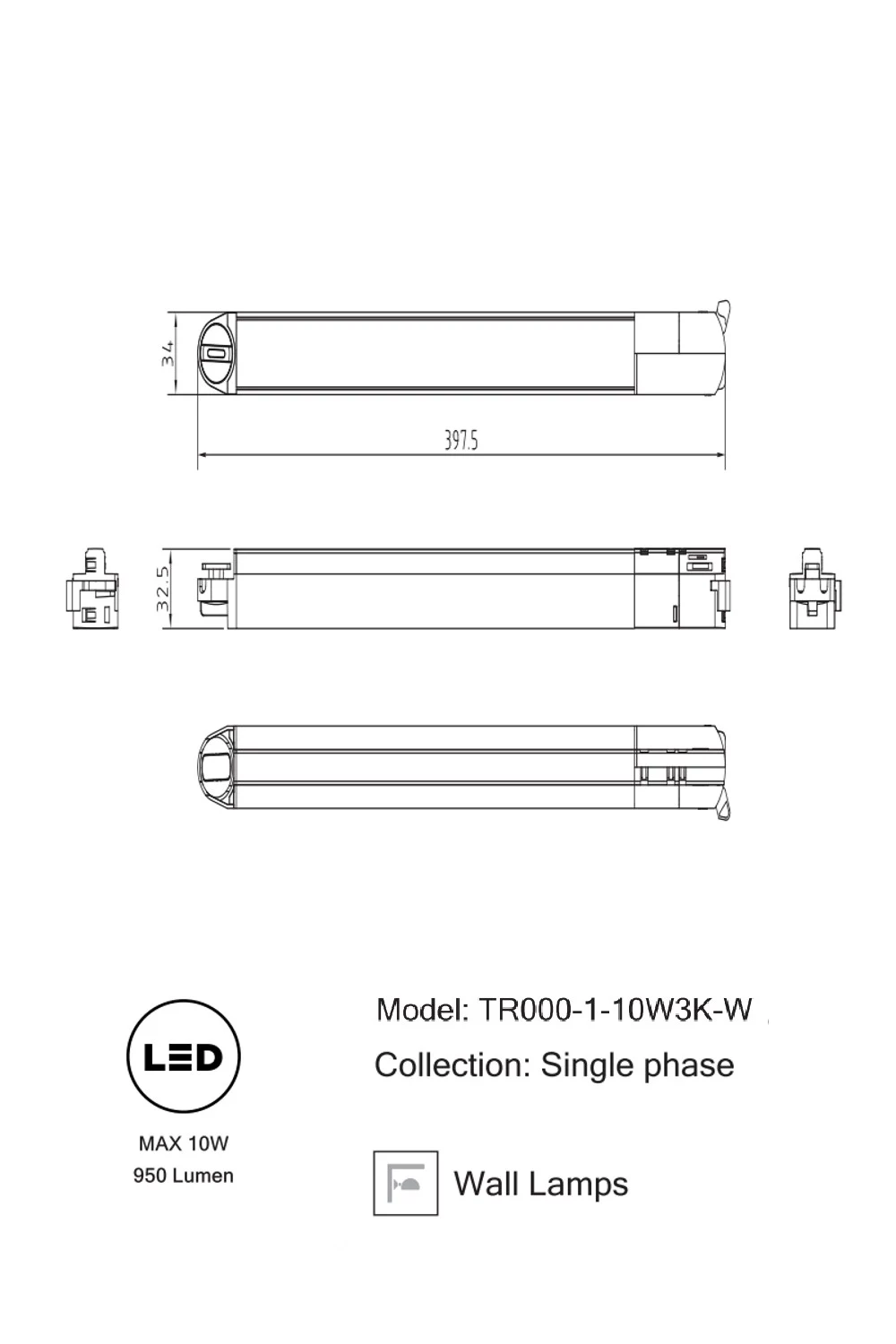   
                        Трековый светильник MAYTONI  (Германия) 38371    
                         в стиле Хай-тек.  
                        Тип источника света: встроенный led-модуль, несъемный.                                                 Цвета плафонов и подвесок: Белый.                         Материал: Акрил.                          фото 5