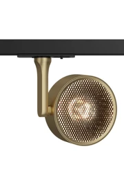   
                        Трековий світильник MAYTONI (Німеччина) 38425    
                         у стилі лофт.  
                        Тип джерела світла: вбудовані світлодіоди led.                                                 Кольори плафонів і підвісок: золото.                         Матеріал: алюміній.                          фото 1