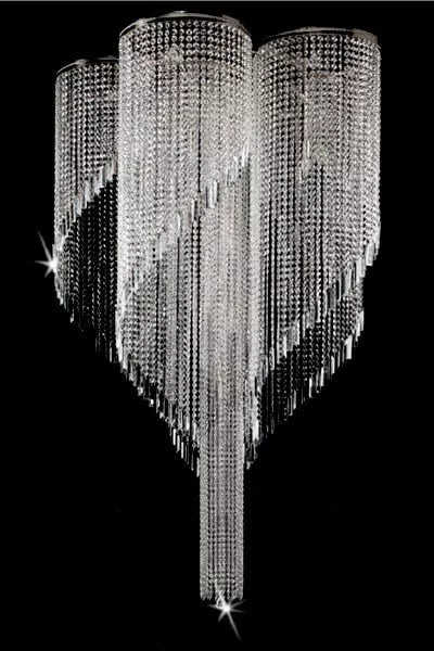   
                        
                        Кришталева люстра ARTGLASS (Чехія) 39416    
                         У стилі Арт-деко.  
                        Тип джерела світла: світлодіодна лампа, змінна.                         Форма: Асиметрична.                         Кольори плафонів і підвісок: Прозорий.                         Матеріал: Кришталь.                          фото 1