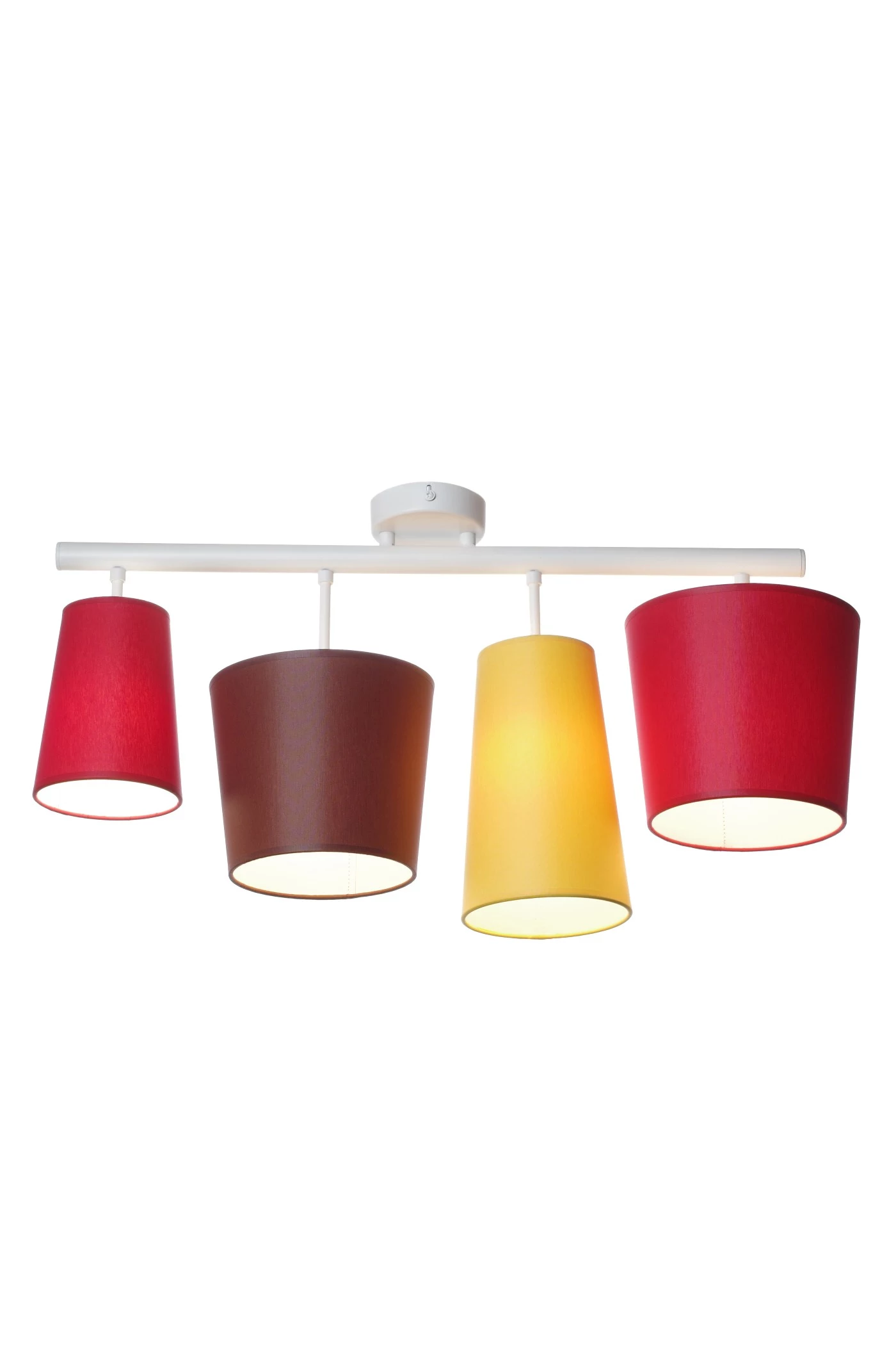  
                        
                        Люстра NB LIGHT (Україна) 39834    
                         У стилі Модерн.  
                        Тип джерела світла: світлодіодна лампа, змінна.                         Форма: Прямокутник.                         Кольори плафонів і підвісок: Червоний, Жовтий, Коричневий.                         Матеріал: Тканина.                          фото 1