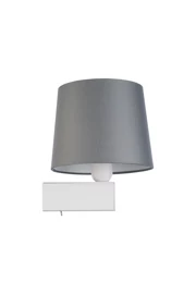   
                        
                        Бра NOWODVORSKI (Польща) 39861    
                         у стилі Модерн.  
                        Тип джерела світла: світлодіодна лампа, змінна.                                                 Кольори плафонів і підвісок: Сірий, Білий.                         Матеріал: Тканина.                          фото 1