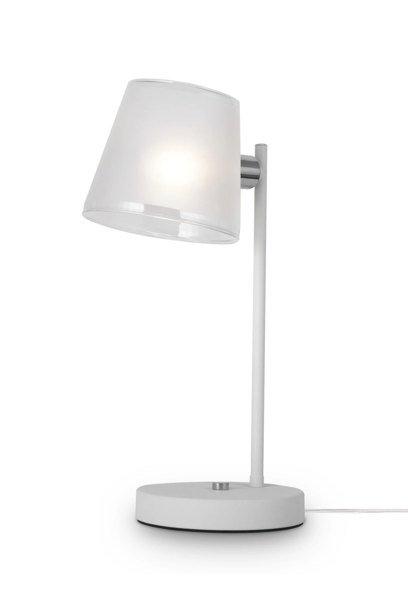   
                        Настільна лампа FREYA (Німеччина) 39956    
                         у стилі Модерн.  
                        Тип джерела світла: світлодіодна лампа, змінна.                                                 Кольори плафонів і підвісок: Білий.                         Матеріал: Скло.                          фото 2