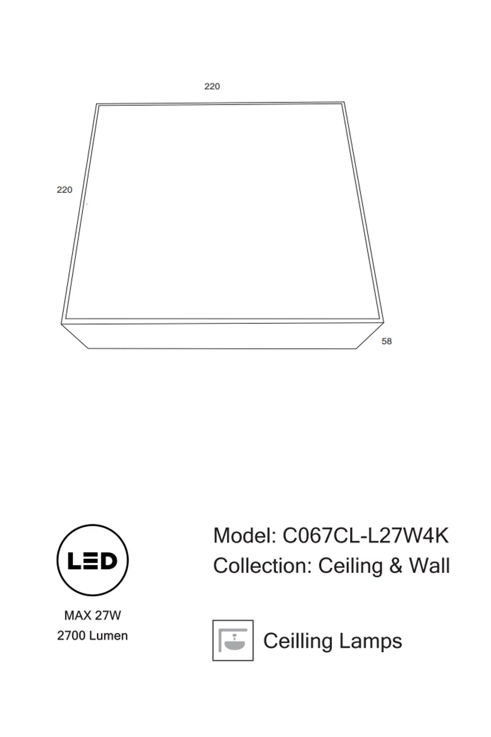   
                        Світильник стельовий MAYTONI (Німеччина) 40641    
                         у стилі модерн.  
                        Тип джерела світла: вбудовані світлодіоди led.                         Форма: квадрат.                         Кольори плафонів і підвісок: білий.                         Матеріал: алюміній, пластик.                          фото 3