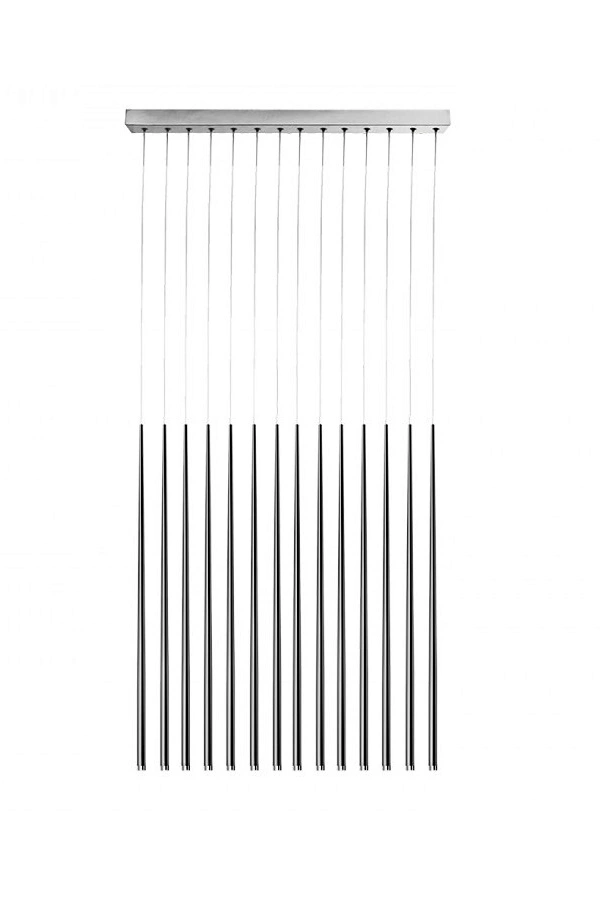   
                        Люстра AZZARDO (Польща) 40836    
                         у стилі хай-тек.  
                        Тип джерела світла: вбудовані світлодіоди led.                         Форма: прямокутник.                         Кольори плафонів і підвісок: сірий.                         Матеріал: метал, акрил.                          фото 1