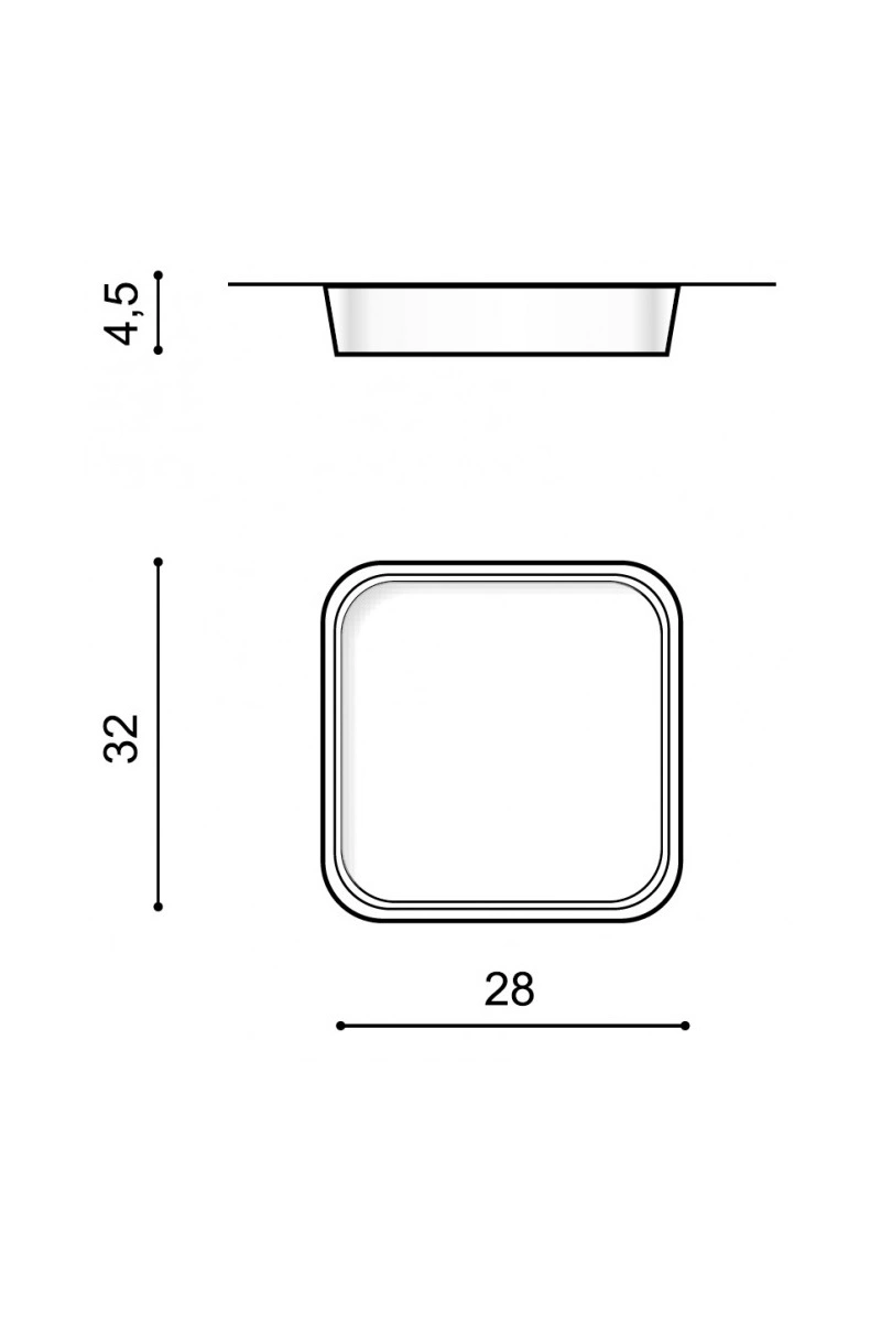   
                        Світильник стельовий AZZARDO (Польща) 43235    
                         у стилі модерн.  
                        Тип джерела світла: вбудовані світлодіоди led.                         Форма: квадрат.                         Кольори плафонів і підвісок: білий.                         Матеріал: метал, акрил.                          фото 2