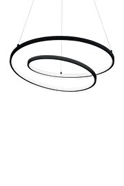   
                        Люстра IDEAL LUX (Італія) 43659    
                         у стилі хай-тек.  
                        Тип джерела світла: вбудовані світлодіоди led.                         Форма: коло.                         Кольори плафонів і підвісок: чорний.                         Матеріал: пластик.                          фото 1