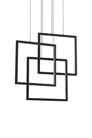   
                        Люстра IDEAL LUX (Італія) 43701    
                         у стилі хай-тек.  
                        Тип джерела світла: вбудовані світлодіоди led.                         Форма: прямокутник.                         Кольори плафонів і підвісок: чорний.                         Матеріал: пластик.                          фото 1