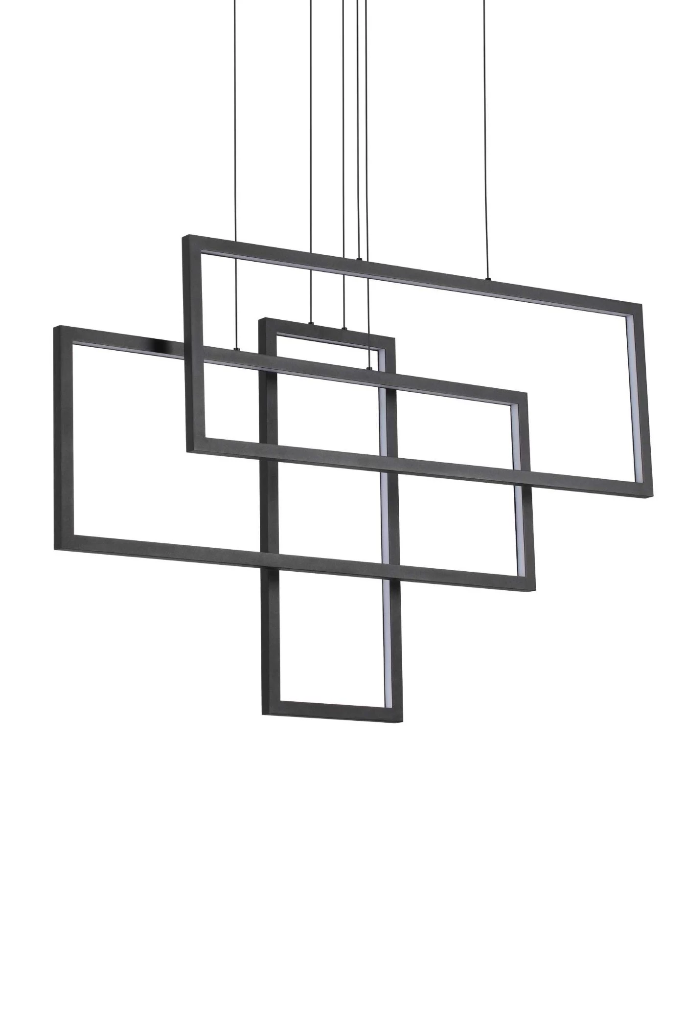   
                        Люстра IDEAL LUX  (Италия) 43706    
                         в стиле Хай-тек.  
                        Тип источника света: встроенный led-модуль, несъемный.                         Форма: Прямоугольник.                         Цвета плафонов и подвесок: Черный.                         Материал: Пластик.                          фото 1