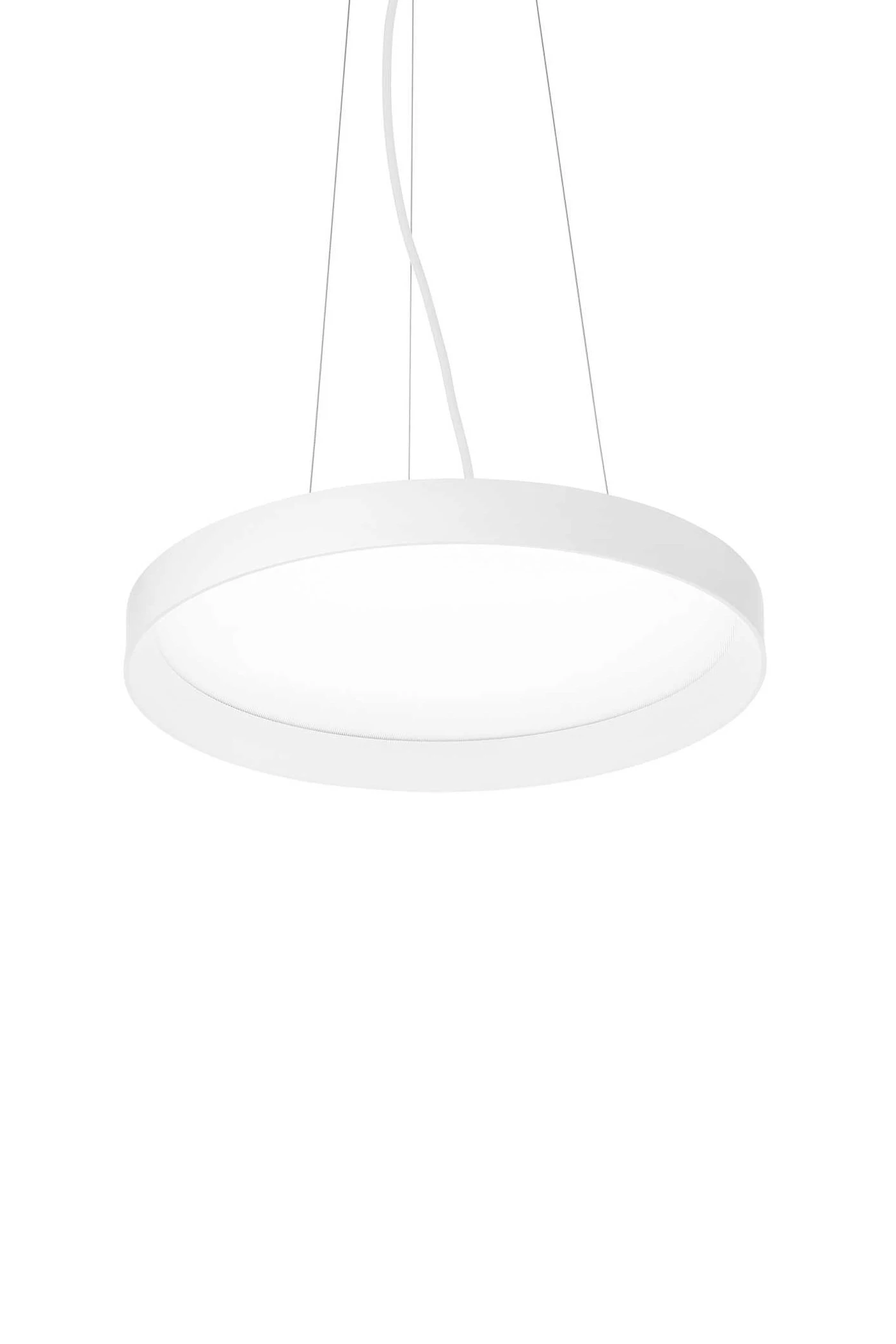   
                        Люстра IDEAL LUX (Італія) 43707    
                         у стилі хай-тек.  
                        Тип джерела світла: вбудовані світлодіоди led.                         Форма: коло, циліндр.                         Кольори плафонів і підвісок: білий.                         Матеріал: пластик.                          фото 1