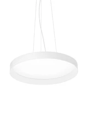   
                        Люстра IDEAL LUX (Італія) 43714    
                         у стилі хай-тек.  
                        Тип джерела світла: вбудовані світлодіоди led.                         Форма: коло, циліндр.                         Кольори плафонів і підвісок: білий.                         Матеріал: пластик.                          фото 1