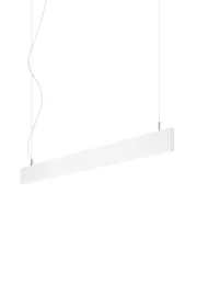   
                        Люстра IDEAL LUX (Італія) 43818    
                         у стилі хай-тек.  
                        Тип джерела світла: вбудовані світлодіоди led.                         Форма: прямокутник.                         Кольори плафонів і підвісок: білий.                         Матеріал: метал.                          фото 1