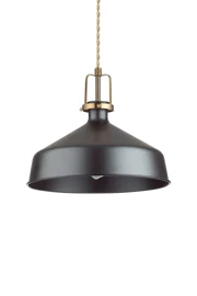   
                        
                        Люстра IDEAL LUX (Італія) 43878    
                         у стилі Лофт.  
                        Тип джерела світла: світлодіодна лампа, змінна.                         Форма: Коло.                         Кольори плафонів і підвісок: Чорний.                         Матеріал: Метал.                          фото 1