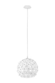   
                        
                        Люстра EGLO (Австрія) 44346    
                         у стилі Флористика.  
                        Тип джерела світла: світлодіодна лампа, змінна.                         Форма: Куля.                         Кольори плафонів і підвісок: Білий, Прозорий.                         Матеріал: Алюміній.                          фото 1