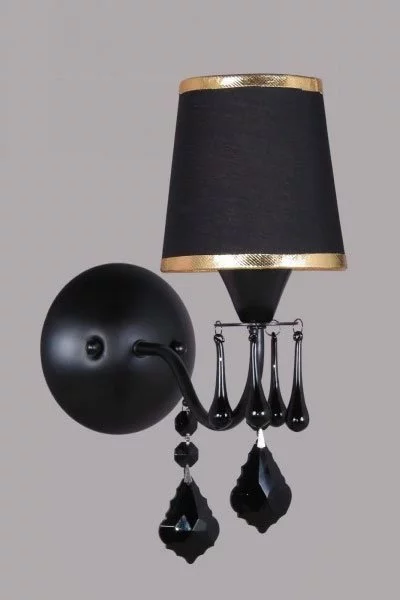   
                        
                        Бра WUNDERLICHT (Німеччина) 45020    
                         у стилі Арт-деко.  
                        Тип джерела світла: світлодіодна лампа, змінна.                                                 Кольори плафонів і підвісок: Чорний, Золото.                         Матеріал: Тканина, Скло.                          фото 1