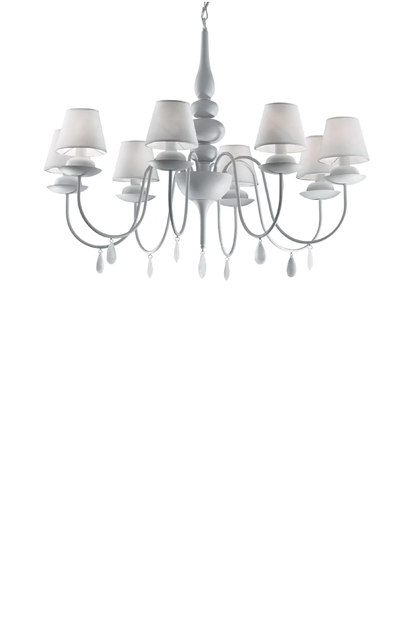   
                        
                        Люстра IDEAL LUX (Італія) 45972    
                         у стилі Модерн.  
                        Тип джерела світла: світлодіодна лампа, змінна.                         Форма: Коло.                         Кольори плафонів і підвісок: Білий.                         Матеріал: Тканина, Пластик.                          фото 2