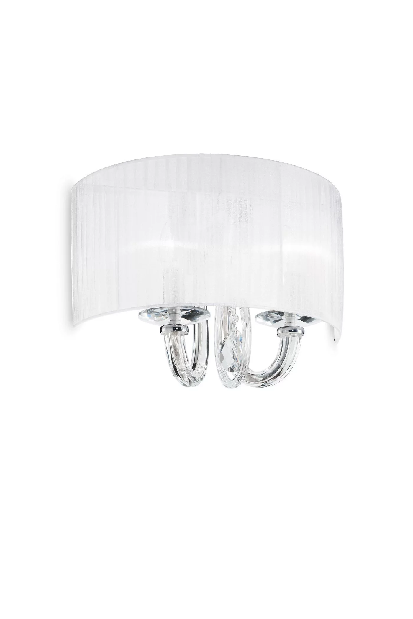  
                        
                        Бра IDEAL LUX (Италия) 46147    
                         В стиле Модерн.  
                        Тип источника света: светодиодная лампа, сменная.                                                 Цвета плафонов и подвесок: Белый.                         Материал: Ткань, Стекло, Хрусталь.                          фото 3