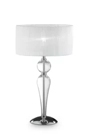   
                        
                        Настільна лампа IDEAL LUX (Італія) 46194    
                         у стилі Арт-деко.  
                        Тип джерела світла: світлодіодна лампа, змінна.                                                 Кольори плафонів і підвісок: Білий.                         Матеріал: Тканина.                          фото 1