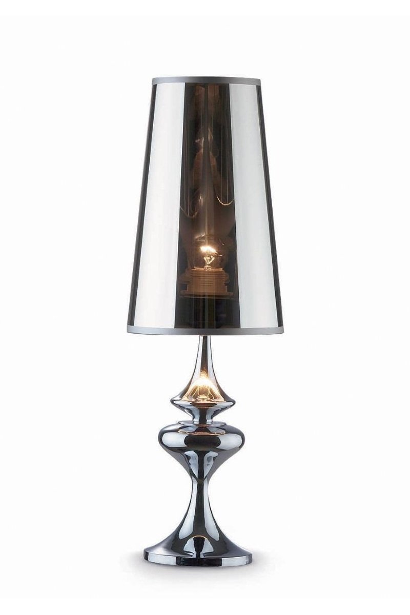   
                        Настільна лампа IDEAL LUX (Італія) 46196    
                         у стилі скандинавський.  
                        Тип джерела світла: cвітлодіодні led, енергозберігаючі, розжарювання.                                                 Кольори плафонів і підвісок: сірий.                         Матеріал: пластик.                          фото 1