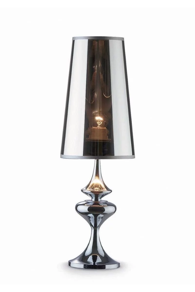   
                        Настільна лампа IDEAL LUX (Італія) 46196    
                         у стилі Скандинавський.  
                        Тип джерела світла: світлодіодна лампа, змінна.                                                 Кольори плафонів і підвісок: Сірий.                         Матеріал: Пластик.                          фото 1