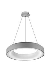   
                        Люстра AZZARDO (Польща) 46225    
                         у стилі хай-тек, модерн.  
                        Тип джерела світла: вбудовані світлодіоди led.                         Форма: коло.                         Кольори плафонів і підвісок: сірий, білий.                         Матеріал: метал.                          фото 1