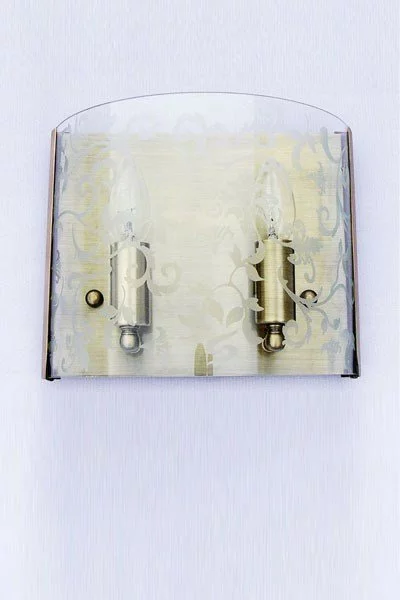   
                        Светильник настенный WUNDERLICHT  (Германия) 46351    
                         в стиле Модерн, Флористика.  
                        Тип источника света: светодиодная лампа, сменная.                                                 Цвета плафонов и подвесок: Прозрачный, Рисунок.                         Материал: Стекло.                          фото 1