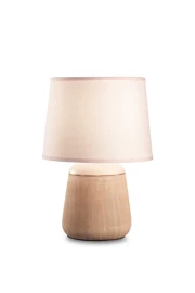   
                        Настільна лампа IDEAL LUX (Італія) 47259    
                         у стилі модерн.  
                        Тип джерела світла: cвітлодіодні led, енергозберігаючі, розжарювання.                                                 Кольори плафонів і підвісок: бежевий.                         Матеріал: тканина.                          фото 1