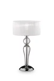   
                        
                        Настольная лампа IDEAL LUX (Италия) 48424    
                         в стиле Арт-деко.  
                        Тип источника света: светодиодная лампа, сменная.                                                 Цвета плафонов и подвесок: Белый.                         Материал: Ткань.                          фото 1