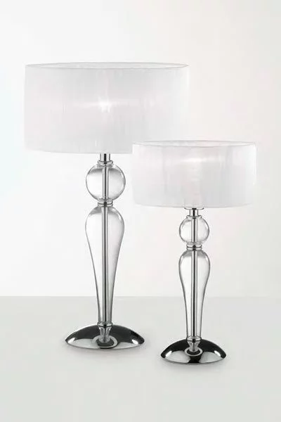   
                        
                        Настільна лампа IDEAL LUX (Італія) 48424    
                         у стилі Арт-деко.  
                        Тип джерела світла: світлодіодна лампа, змінна.                                                 Кольори плафонів і підвісок: Білий.                         Матеріал: Тканина.                          фото 2