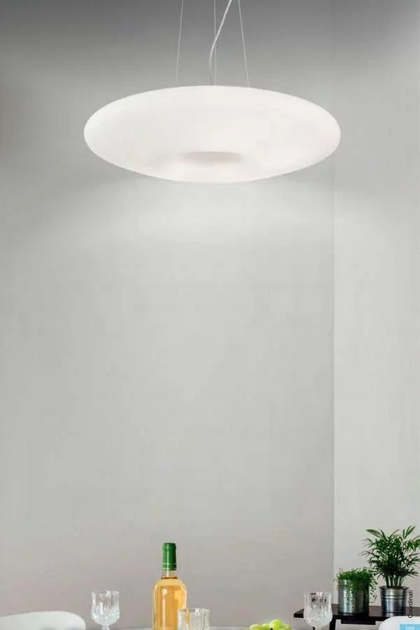   
                        
                        Люстра IDEAL LUX (Італія) 48544    
                         У стилі Модерн, Скандинавський.  
                        Тип джерела світла: світлодіодна лампа, змінна.                         Форма: Коло.                         Кольори плафонів і підвісок: Білий.                         Матеріал: Скло.                          фото 2