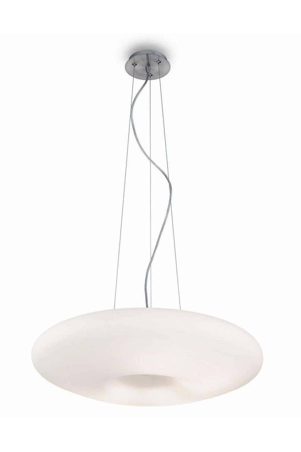   
                        Люстра IDEAL LUX (Італія) 48545    
                         у стилі модерн.  
                        Тип джерела світла: cвітлодіодні led, енергозберігаючі, розжарювання.                         Форма: коло.                         Кольори плафонів і підвісок: білий.                         Матеріал: скло.                          фото 4