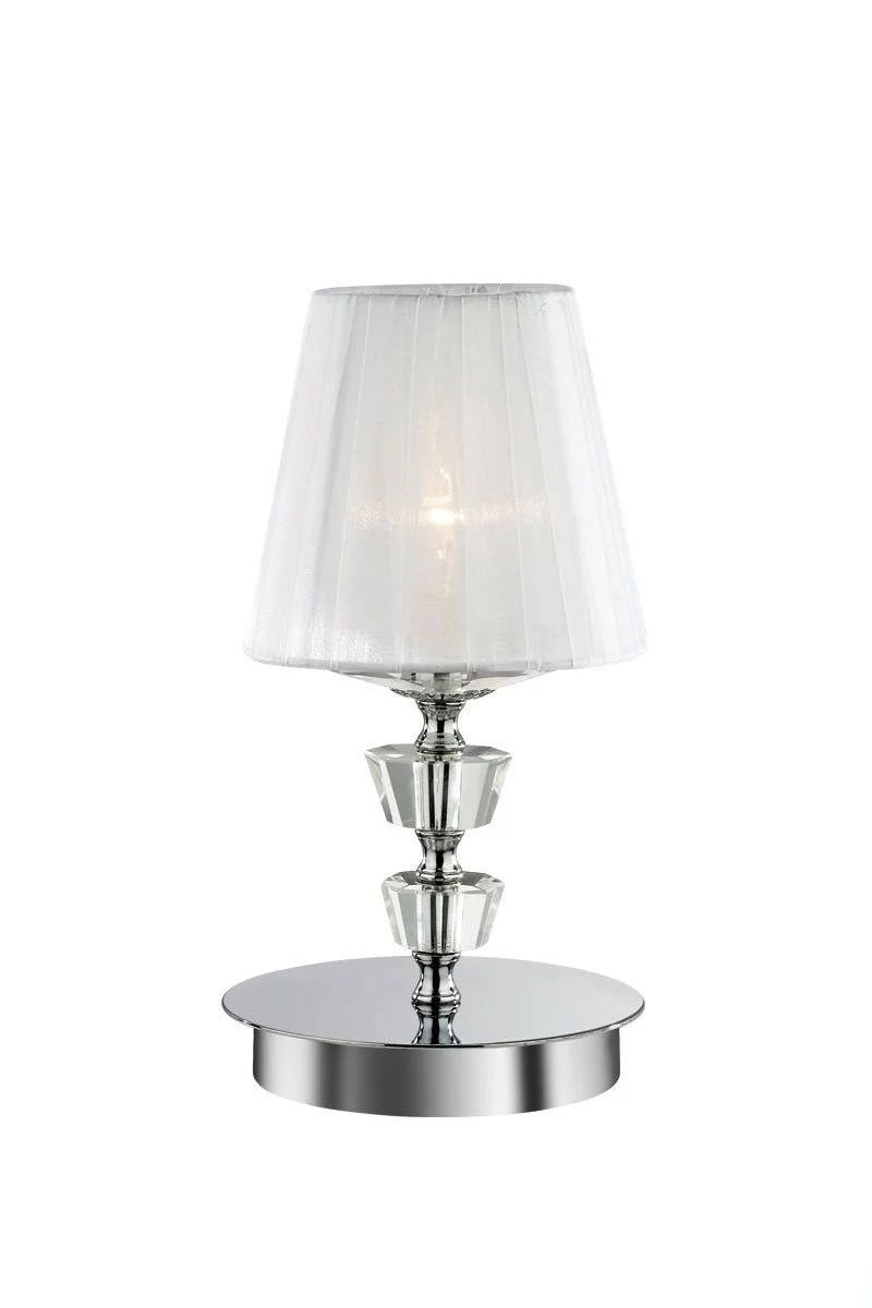   
                        Настольная лампа IDEAL LUX  (Италия) 48809    
                         в стиле Модерн.  
                        Тип источника света: светодиодная лампа, сменная.                                                 Цвета плафонов и подвесок: Белый.                         Материал: Ткань.                          фото 1