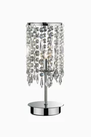   
                        
                        Настільна лампа IDEAL LUX (Італія) 48885    
                         у стилі Модерн.  
                        Тип джерела світла: світлодіодна лампа, змінна.                                                 Кольори плафонів і підвісок: Прозорий.                         Матеріал: Кришталь.                          фото 1