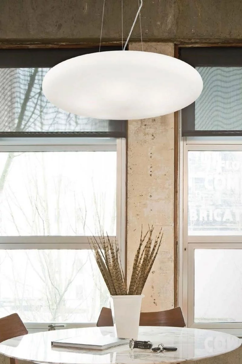   
                        Люстра IDEAL LUX (Італія) 48929    
                         у стилі модерн.  
                        Тип джерела світла: cвітлодіодні led, енергозберігаючі, розжарювання.                         Форма: коло.                         Кольори плафонів і підвісок: білий.                         Матеріал: скло.                          фото 3