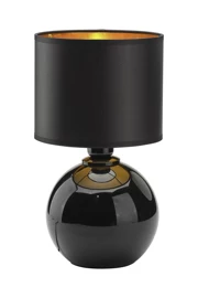   
                        
                        Настільна лампа TK LIGHTING (Польща) 49494    
                         у стилі Лофт.  
                        Тип джерела світла: світлодіодна лампа, змінна.                                                 Кольори плафонів і підвісок: Чорний, Золото.                         Матеріал: Тканина.                          фото 1