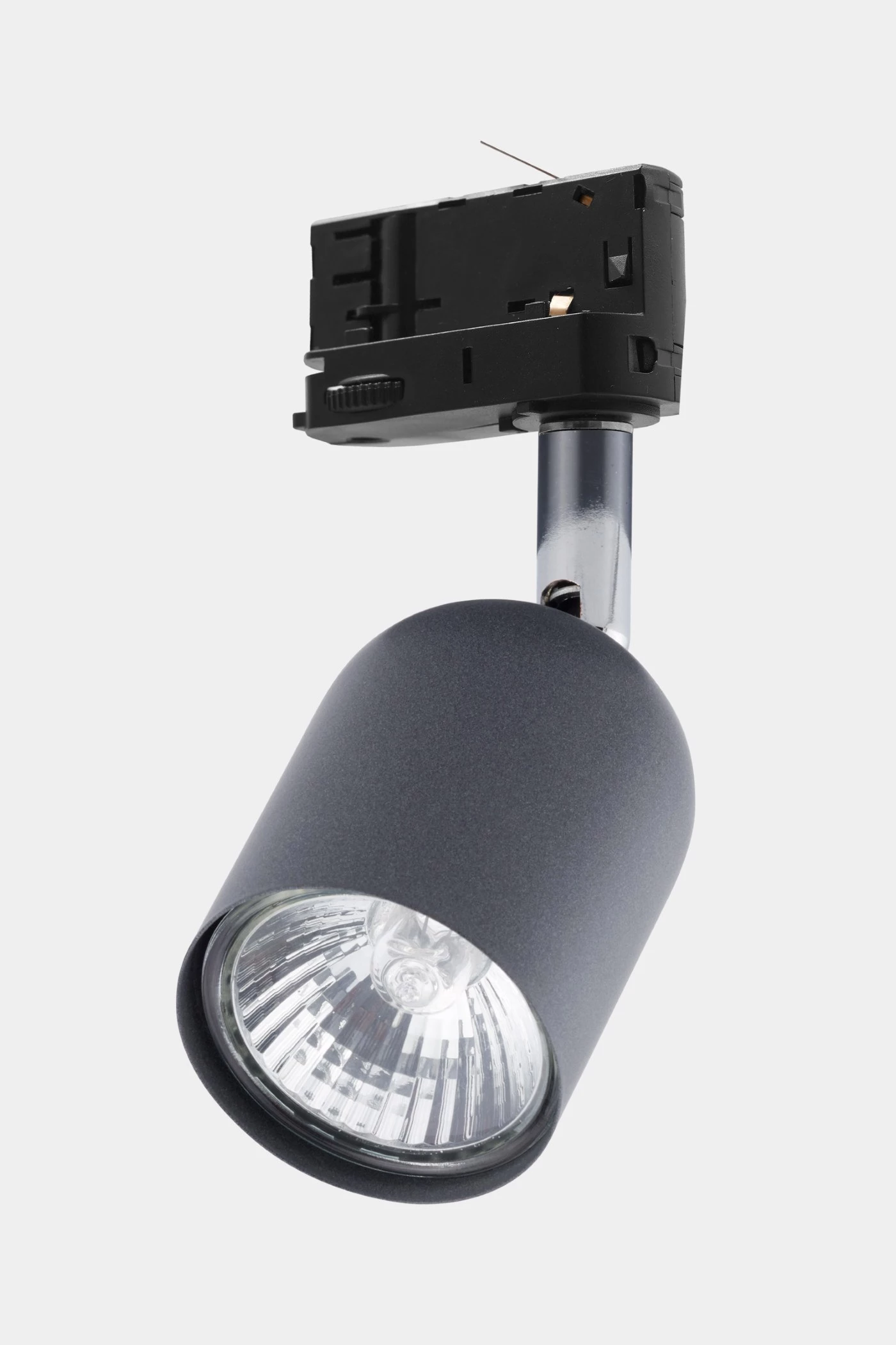   
                        
                        Трековый светильник TK LIGHTING (Польша) 49522    
                         в стиле Хай-тек.  
                        Тип источника света: светодиодная лампа, сменная.                         Форма: Круг.                         Цвета плафонов и подвесок: Серый.                         Материал: Металл.                          фото 1
