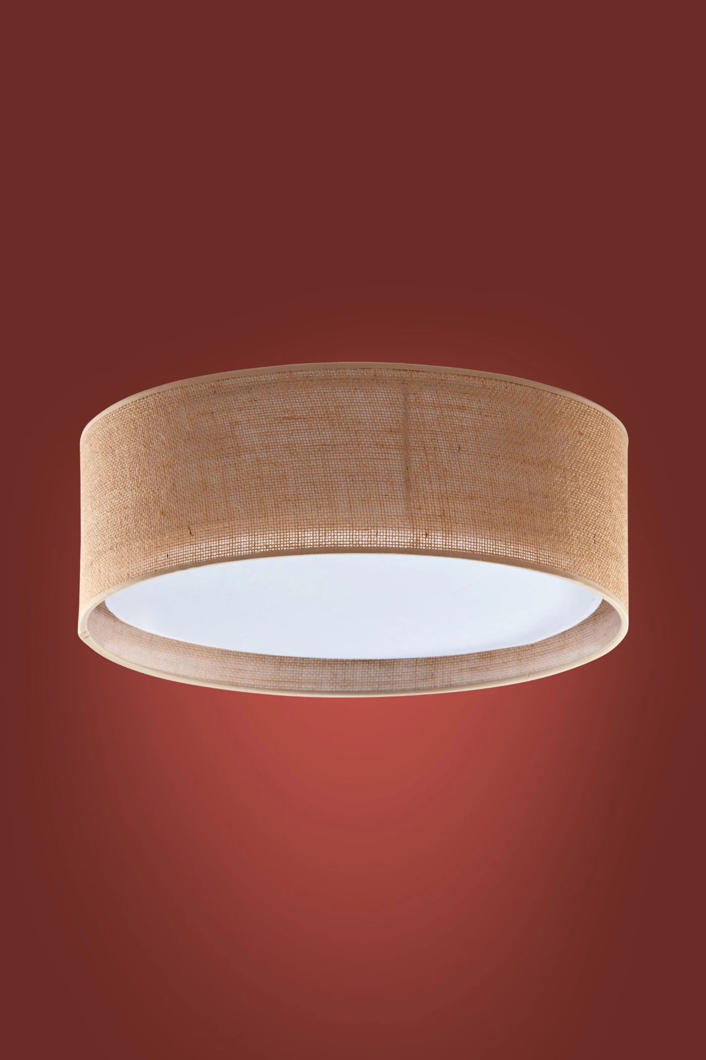   
                        
                        Світильник стельовий TK LIGHTING (Польща) 49567    
                         У стилі Кантрі.  
                        Тип джерела світла: світлодіодна лампа, змінна.                         Форма: Коло.                         Кольори плафонів і підвісок: Коричневий, Білий.                         Матеріал: Тканина, Пластик.                          фото 3