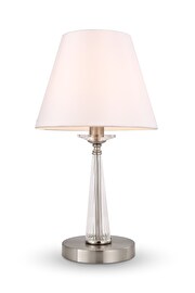   
                        Настільна лампа FREYA (Німеччина) 49997    
                         у стилі класика.  
                        Тип джерела світла: cвітлодіодні led, енергозберігаючі, розжарювання.                                                 Кольори плафонів і підвісок: білий.                         Матеріал: тканина.                          фото 1