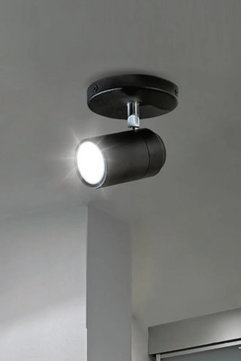   
                        Точечный светильник AZZARDO  (Польша) 50176    
                         в стиле Хай-тек.  
                        Тип источника света: светодиодная лампа, сменная.                         Форма: Круг.                         Цвета плафонов и подвесок: Черный.                         Материал: Металл.                          фото 1