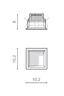   
                        Точковий світильник AZZARDO (Польща) 50240    
                         у стилі хай-тек.  
                        Тип джерела світла: вбудовані світлодіоди led.                         Форма: квадрат.                         Кольори плафонів і підвісок: білий.                         Матеріал: акрил.                          фото 2