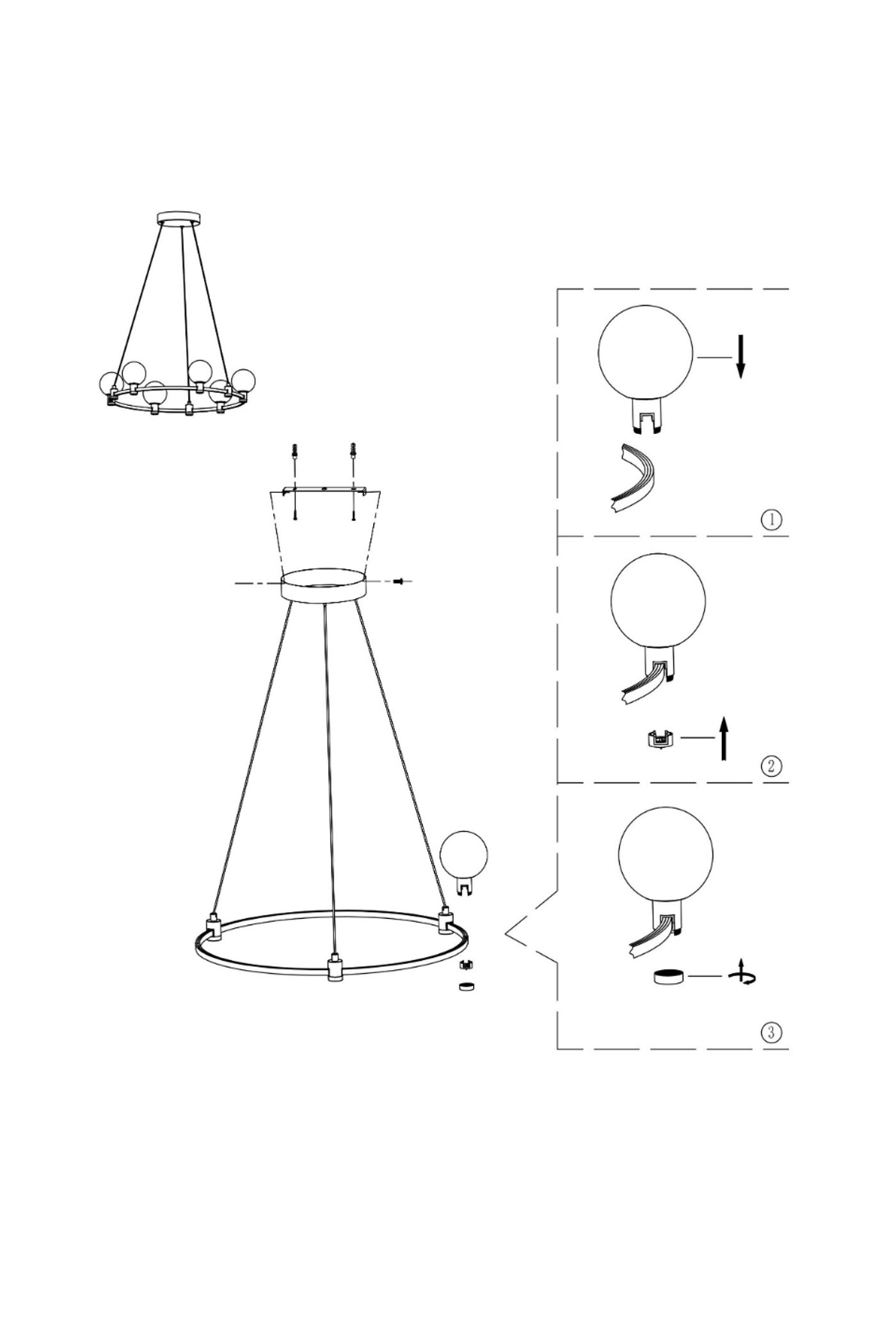   
                        Люстра FREYA (Німеччина) 50407    
                         у стилі хай-тек.  
                        Тип джерела світла: вбудовані світлодіоди led.                         Форма: коло.                         Кольори плафонів і підвісок: прозорий, білий.                         Матеріал: скло.                          фото 5
