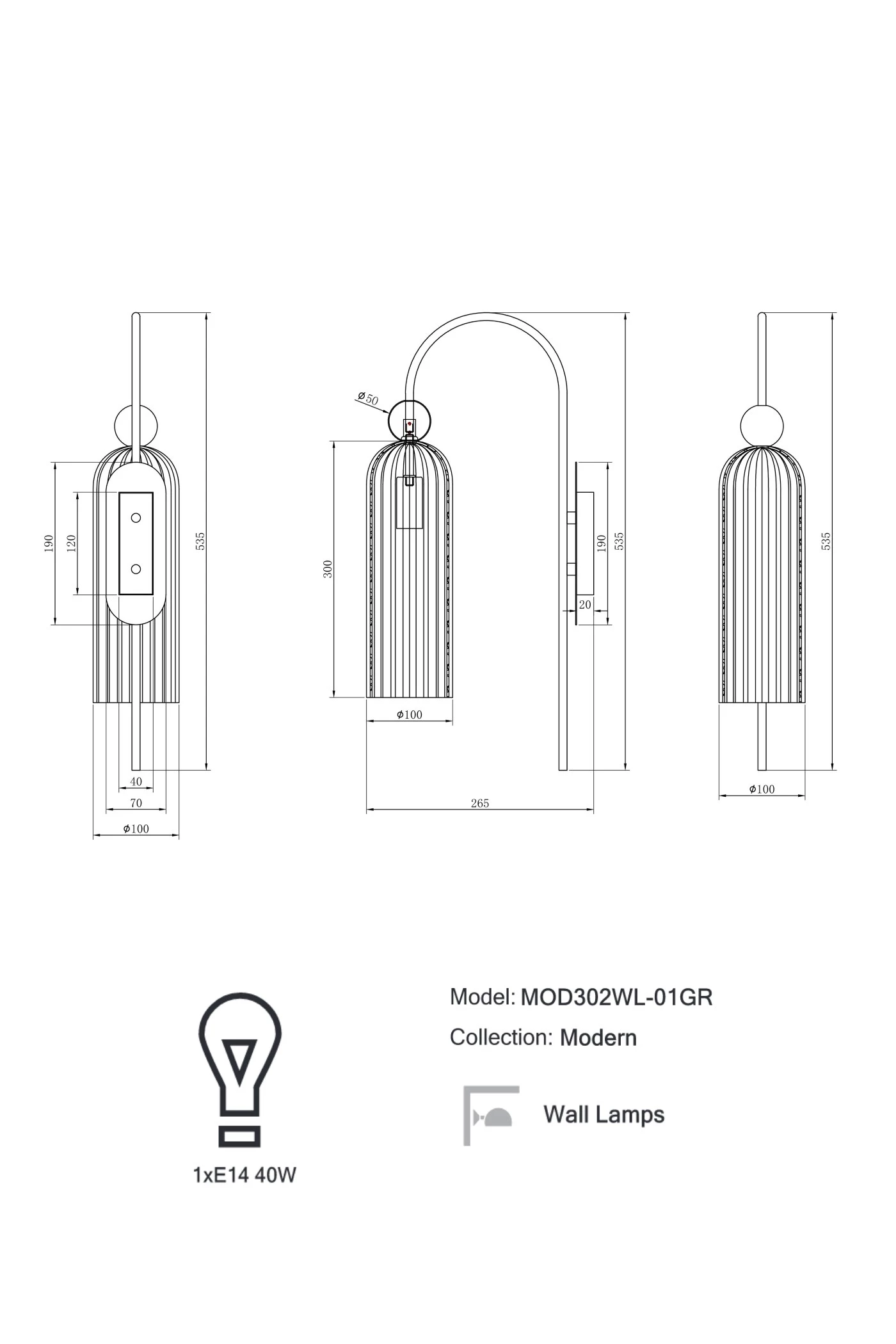   
                        Бра MAYTONI (Німеччина) 50418    
                         у стилі Модерн.  
                        Тип джерела світла: світлодіодна лампа, змінна.                                                 Кольори плафонів і підвісок: Сірий.                         Матеріал: Скло.                          фото 4