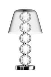   
                        Настольная лампа MAYTONI  (Германия) 50446    
                         в стиле Модерн.  
                        Тип источника света: встроенный led-модуль, несъемный.                                                 Цвета плафонов и подвесок: Прозрачный.                         Материал: Стекло.                          фото 1