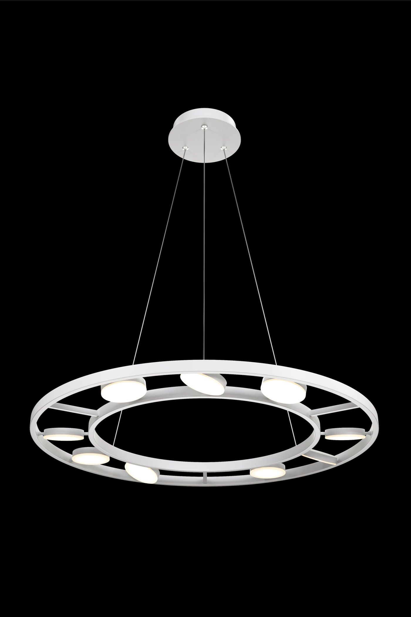   
                        Люстра MAYTONI  (Германия) 50740    
                         в стиле хай-тек.  
                        Тип источника света: встроенные светодиоды led.                         Форма: круг.                         Цвета плафонов и подвесок: белый.                         Материал: акрил.                          фото 3