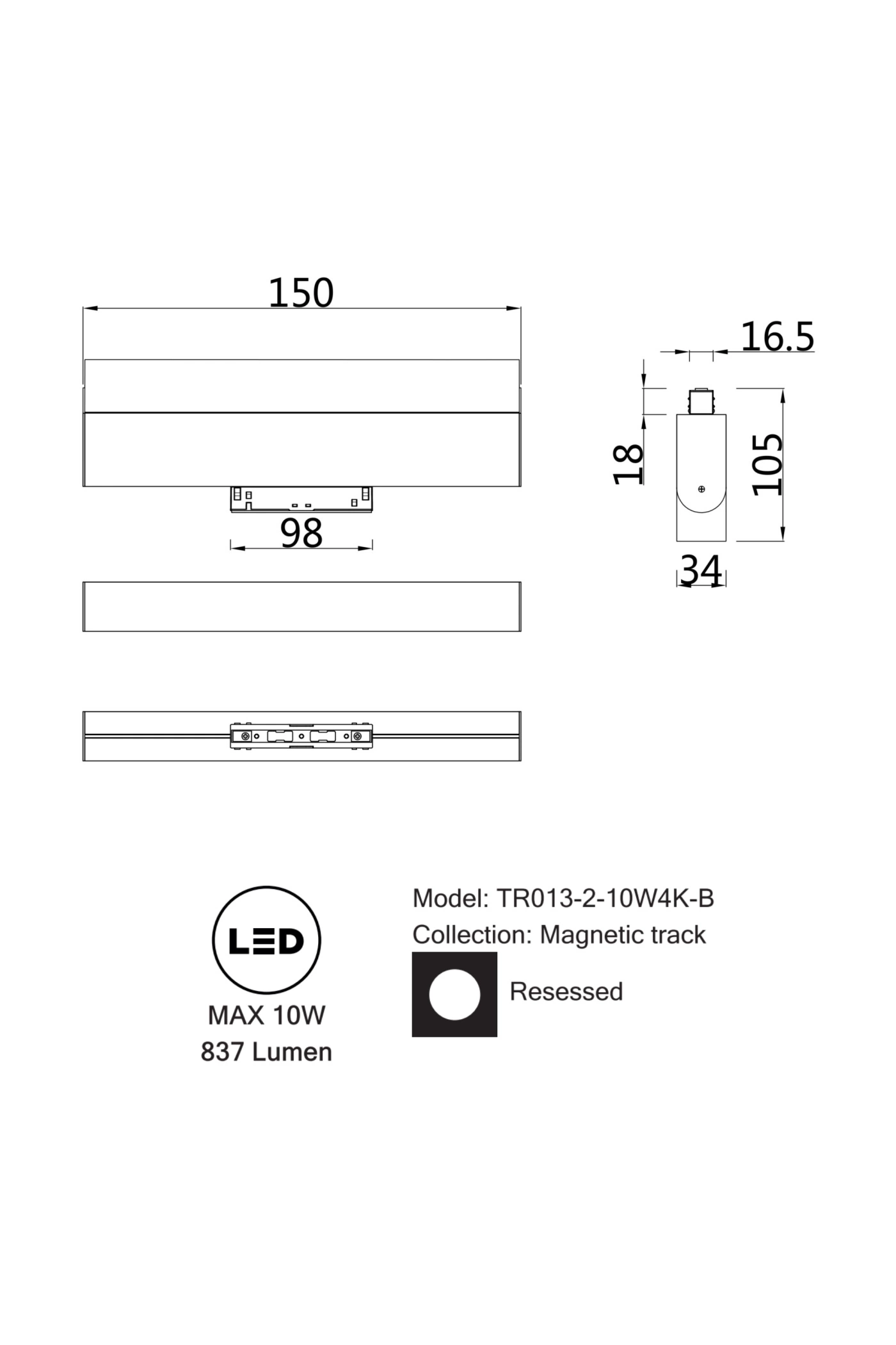   
                        
                        Трековый магнитный светильник MAYTONI (Германия) 50780    
                         в стиле Хай-тек.  
                        Тип источника света: встроенный led-модуль, несъемный.                                                 Цвета плафонов и подвесок: Белый.                         Материал: Пластик.                          фото 5