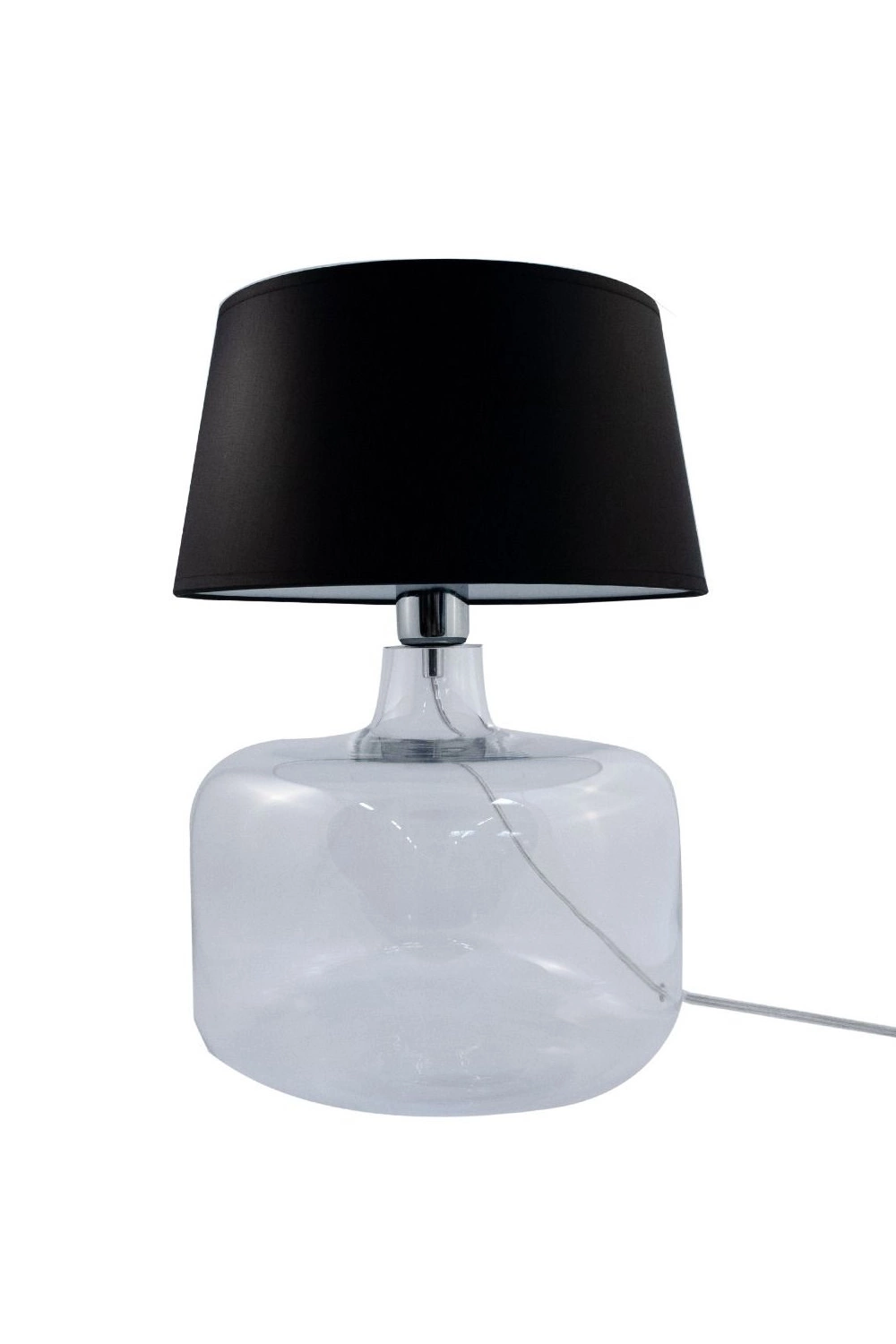   
                        Настільна лампа ZUMALINE (Польща) 51015    
                         у стилі модерн.  
                        Тип джерела світла: cвітлодіодні led, енергозберігаючі, розжарювання.                                                 Кольори плафонів і підвісок: чорний,  білий.                         Матеріал: тканина.                          фото 1