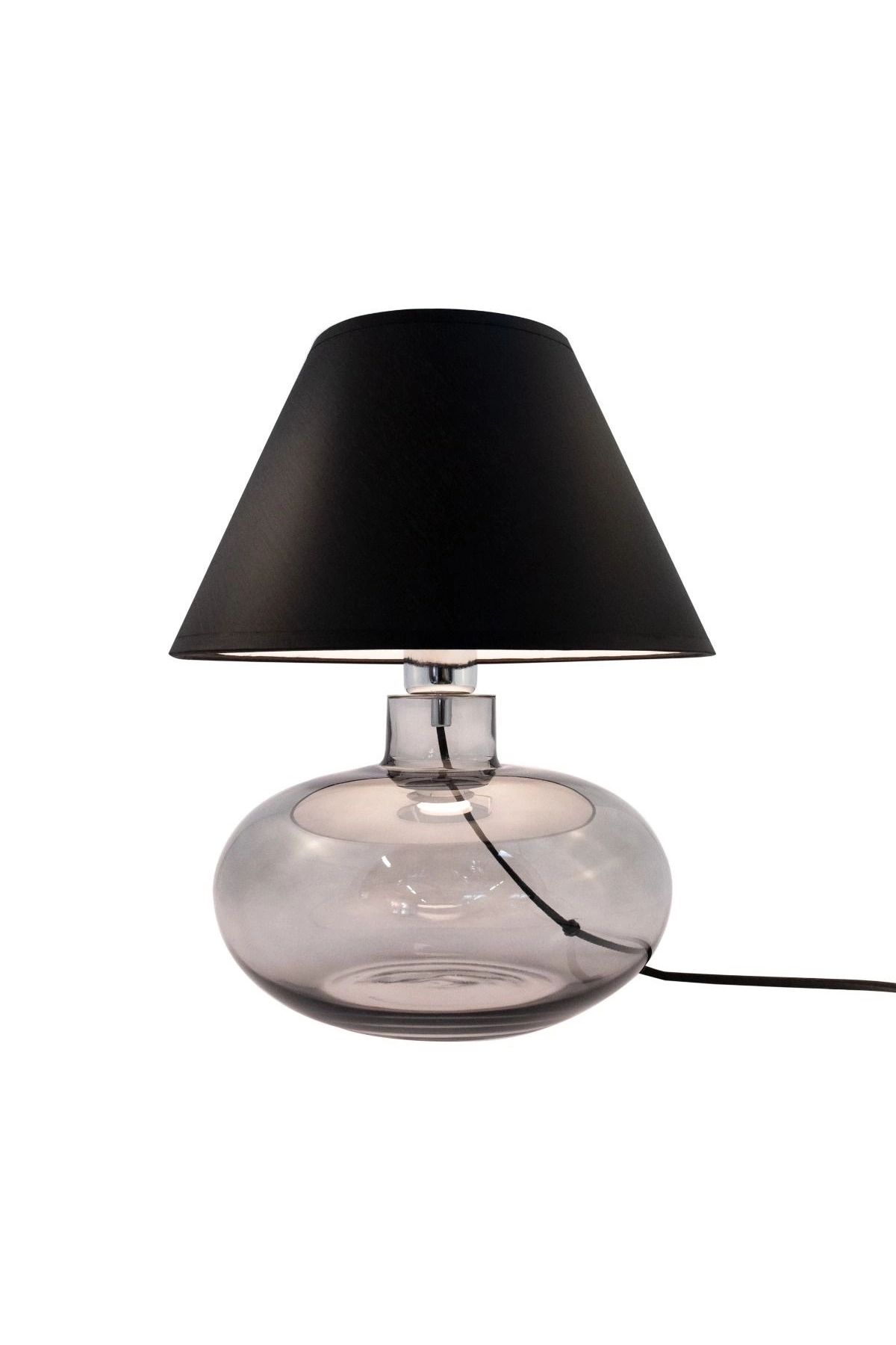   
                        Настільна лампа ZUMALINE (Польща) 51017    
                         у стилі Модерн.  
                        Тип джерела світла: cвітлодіодні led, енергозберігаючі, розжарювання.                                                 Кольори плафонів і підвісок: Чорний, Білий.                         Матеріал: Тканина.                          фото 2