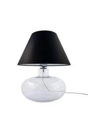   
                        Настільна лампа ZUMALINE (Польща) 51020    
                         у стилі модерн.  
                        Тип джерела світла: cвітлодіодні led, енергозберігаючі, розжарювання.                                                 Кольори плафонів і підвісок: чорний,  білий.                         Матеріал: тканина.                          фото 1