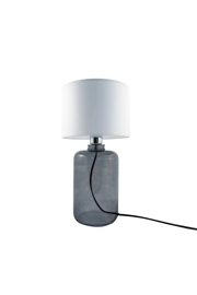   
                        Настільна лампа ZUMALINE (Польща) 51023    
                         у стилі модерн.  
                        Тип джерела світла: cвітлодіодні led, енергозберігаючі, розжарювання.                                                 Кольори плафонів і підвісок: білий.                         Матеріал: тканина.                          фото 1